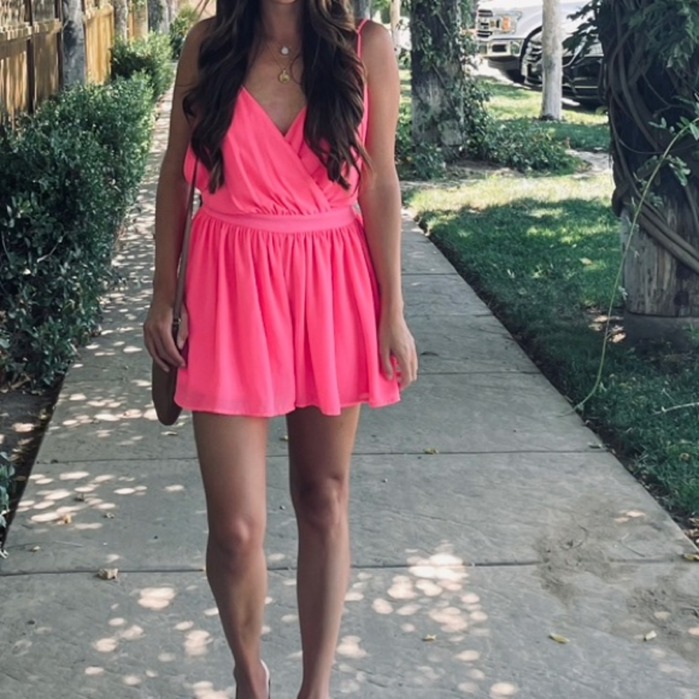 Hot pink romper
